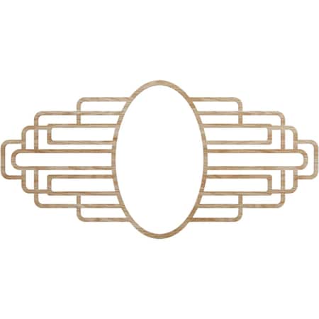 Ekena Millwork Elizabeth Wood Fretwork Pierced Ceiling Medallion, Red Oak, 36"W x 18"H x 9 7/8"IW x 17"IH x 3/8"T CMWP36X18X0375EBRO